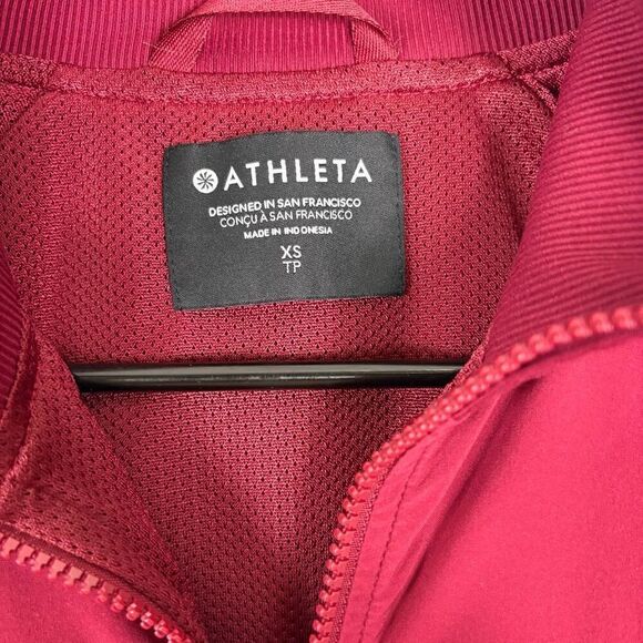 Athleta Dark Pink Zip Up Mesh Lined Jacket Size XS - Picture 4 of 8